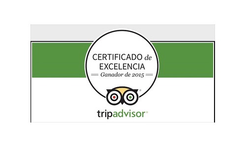 2015 Certificate of Excellence by TripAdvisor to Aitor Delgado Tours