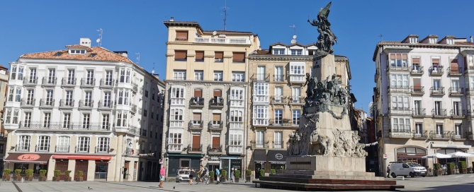 Virgen Blanca Square in Vitoria-Gasteiz, May 2021