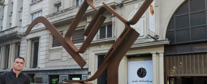 Aitor Delgado Tours at the Nestor Basterretxea exhibition in Vitoria 2021 - Basque culture