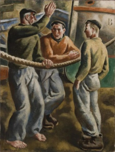 Pescadores vascos de Aurelio Arteta, c. 1930-1935. Mostrada en la Exposición de Parías