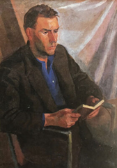 Retrato de un hombre leyendo de Bernardino Bienabe Artía, 1934